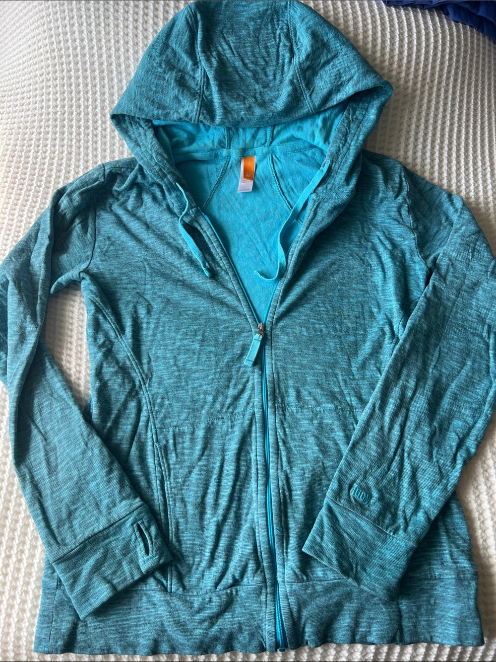 Lucy Teal Zip-up Hoodie